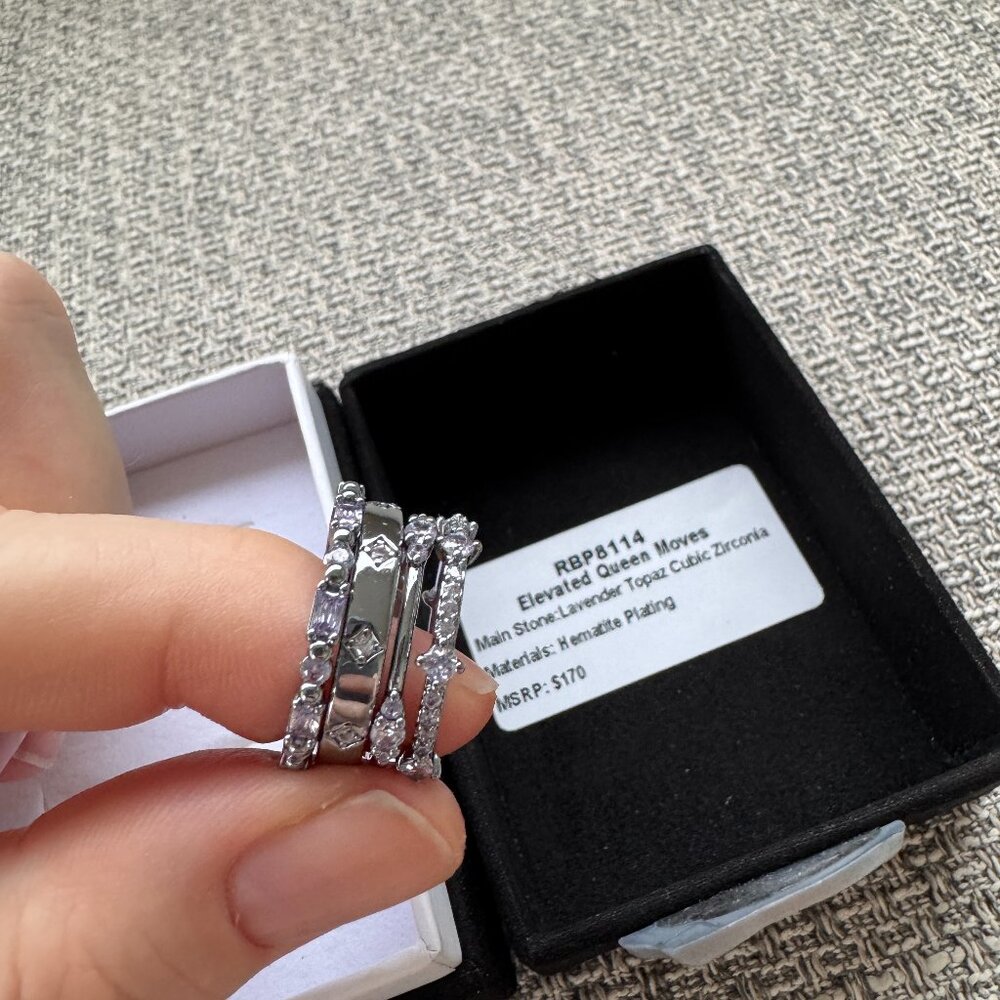 Bomb Party luxe bands ring set of four size 7